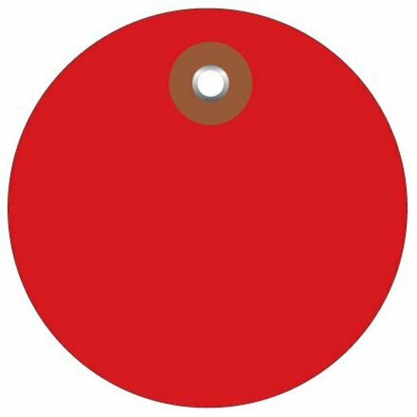 Bsc Preferred 3'' Red Plastic Circle Tags, 100PK S-7219R